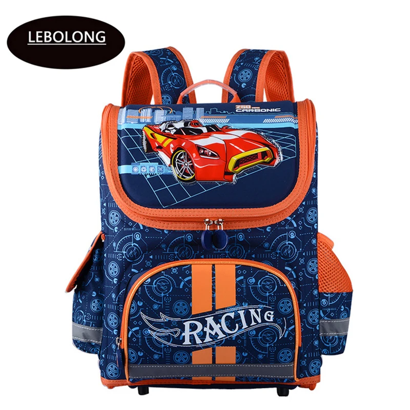 

New 2019 Children School Bags for Boys Orthopedic Backpack Cartoon Cars EVA Schoolbag Kids Satchel Mochilas Grade 1-5 Rucksack