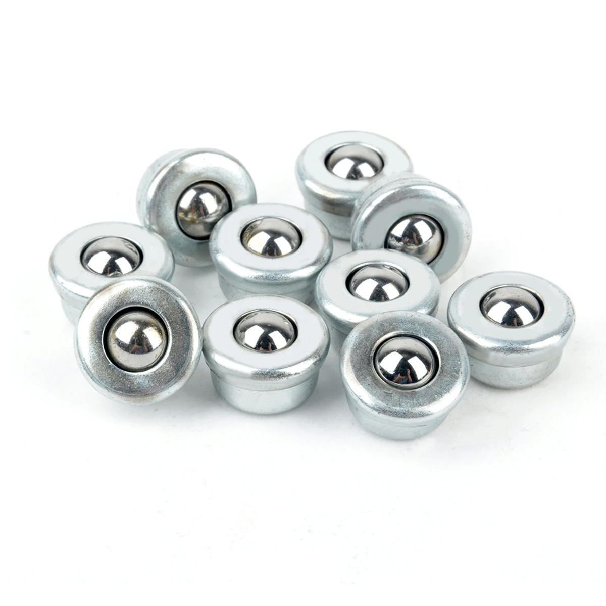 10 pcs Mini Sliver Metal Ball Transfer CY-8H 8mm Diameter Hardware Ball Bearing Unit Conveyor Roller Wheels Load Shafts