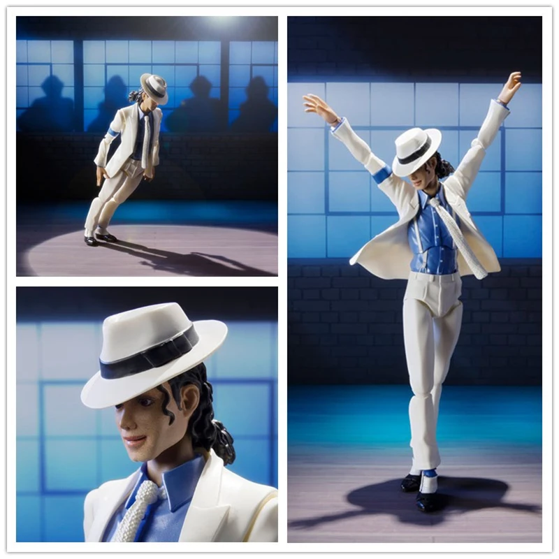 Дешево СВЧ S. H. Figuarts Майкл Джексон Smooth Criminal Moonwalk ПВХ фигурку Коллекция Модель игрушки куклы 14 см
