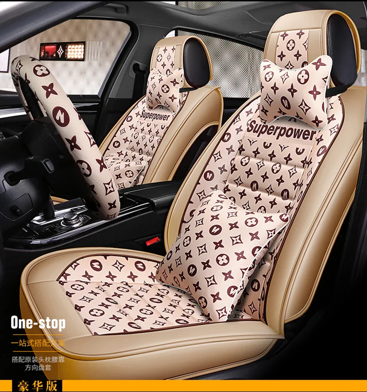 Модные автомобильные аксессуары hello kitty Fundas Coche Asiento универсальный чехол на заднее сидение автомобиля кожаный чехол для автокресла Универсальный