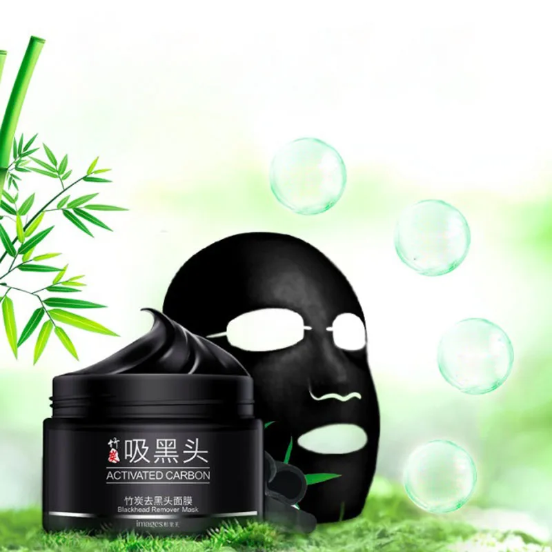 

New Bamboo Charcoal Face Care Black Mask facial mask Blackhead Remover Peeling Acne skin Treatments mascara remove dots 120g
