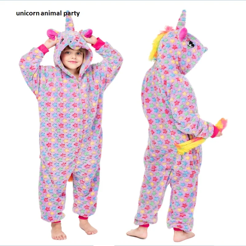 

Kigurumi Onesies Cosplay child animal Cartoon Five-pointed star purple unicorn zipper Pajamas Costumes Sleepwear hoodie pokemon