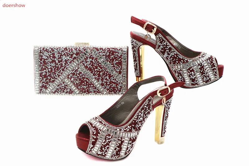 

doershow Italian Shoes with Matching Bags top Quality Women Shoes and Bag Set Italian Design Italy Shoes and Bag Set TN1-11