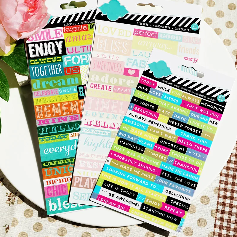 

YPP CRAFT New Lovely Phrase Set For Scrapbooking DIY Projects/Photo Album/Card Making Crafts