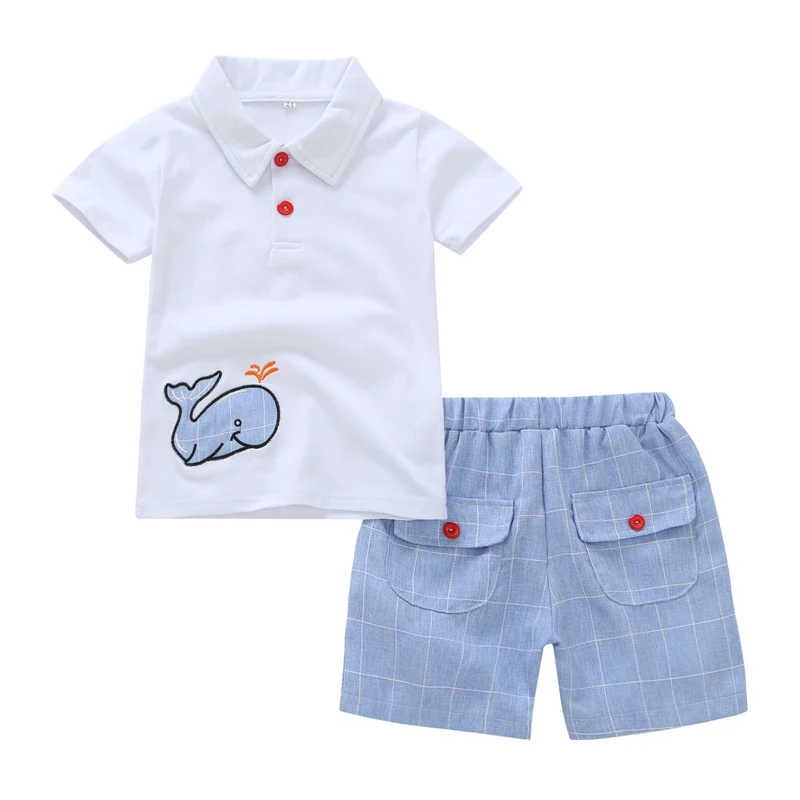 Baby Toddler Boys Whale T-Shirt & Shorts Set #15 