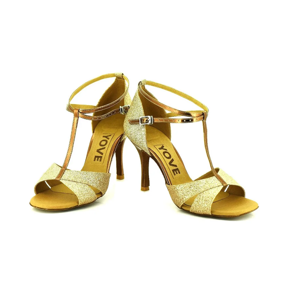 YOVE Dance font b Shoe b font Satin Women s Latin font b Salsa b font