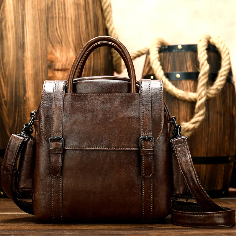 MVA мужской рюкзак из натуральной кожи, мужской рюкзак для ноутбука crazy horse, кожаные дорожные/противоугонные рюкзаки, Винтажный Мужской рюкзак