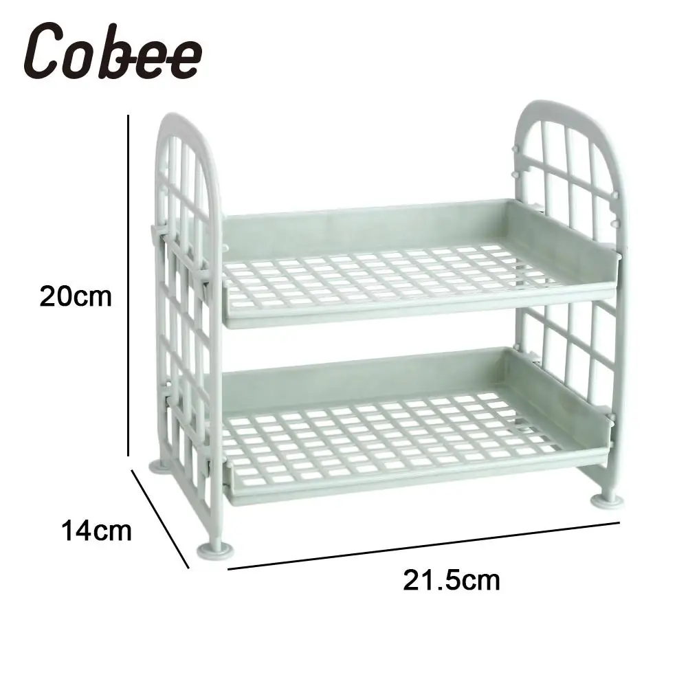 Стеллаж для хранения носилки держатель для хранения 2 этажей домашнее практичное устройство универсальное 4 цвета настольное хранение