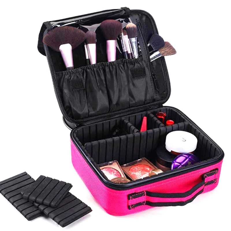 Women Makeup Bag Professional Portable Travel Cosmetic Case Organizer