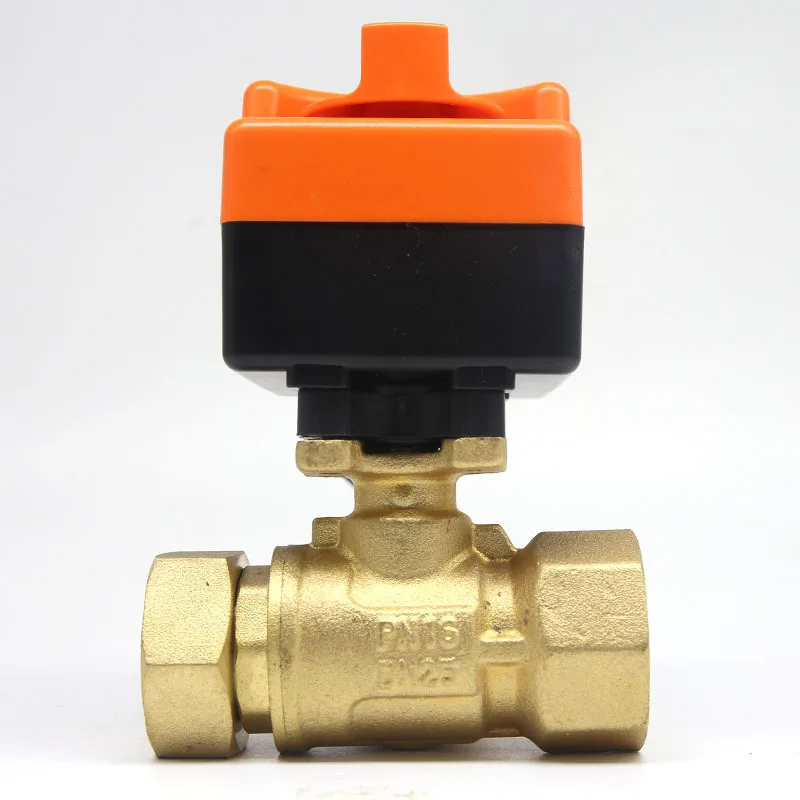 DN20(G 3/") AC220V Электрический привод латунный шаровой клапан, холодная и горячая вода/водяной пар/тепловой газ 2 способа латунный моторизованный шаровой клапан