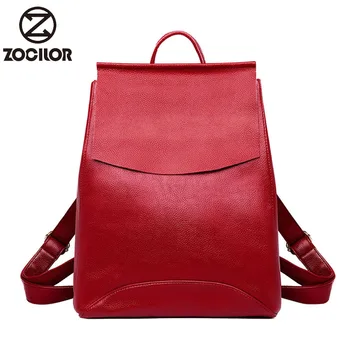 

Women Soft Leather Backpacks High Quality Vintage Bagpack Ladies Sac a School Bags For Girls Female Travel Shoulder Bag