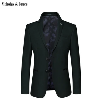 

N&B Men Suit Jacket 2019 Woolen Blazer Men's Jackets for Weddings Slim Fit Frock Coat Winter Classic Blazer Formal Velvet SR11