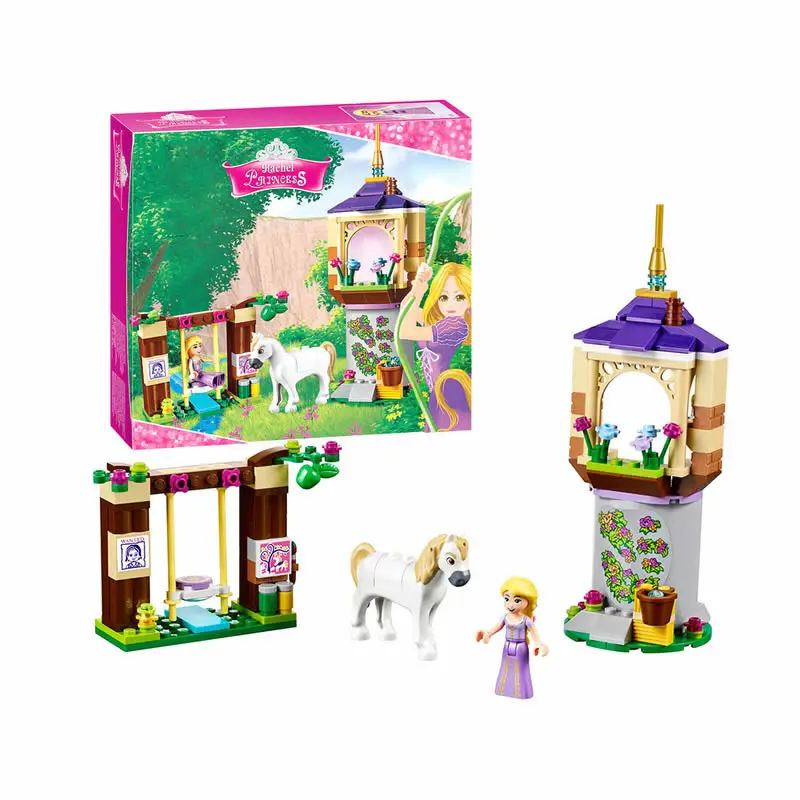 

Bela diy Girls Friends Princess Series Rapunzel Castle Gardens Legoingly Building Blocks Bricks Toys for children Brinquedos