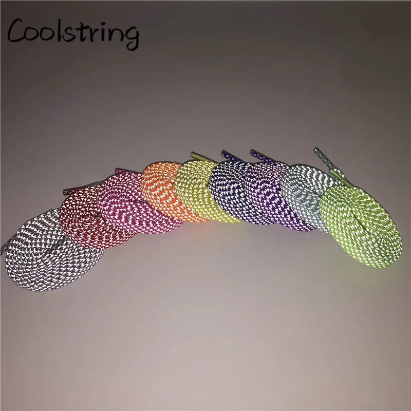 Coolstring Night Run Highlight 3M Flat Reflective Shoe Laces Trekking Boots Bootlace Shoelaces For Adults Kids Sports 350 750