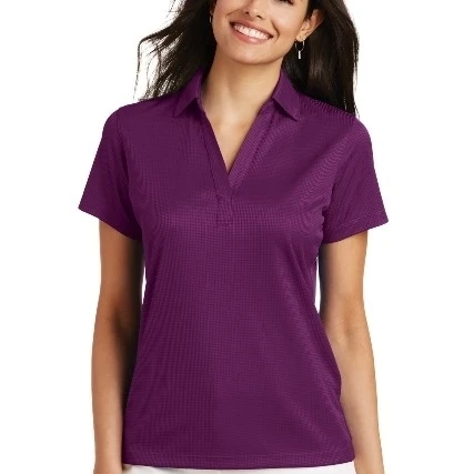 Port Authority L528 Ladies Performance Fine Jacquard Polo T-Shirt Violet Purple - Extra Small (1)