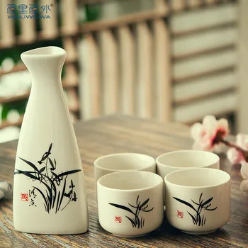 

Chinese antique ceramic liquor wine set household wine pot drinking glass ceramic high temperature ceramics porcelain drinkware