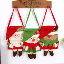 Рождественские подарки, яркие бусины, Санта Клаус, носки со снеговиком, украшения, Рождественский Декор, Navidad HJW