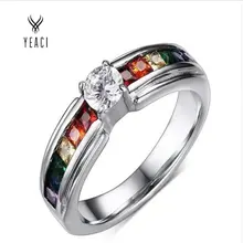 Party Hot Sale Direct Selling Jewelry Womens Cz Rings For Rainbow Ring Jewelry Bridal Sets Fashion PR-008