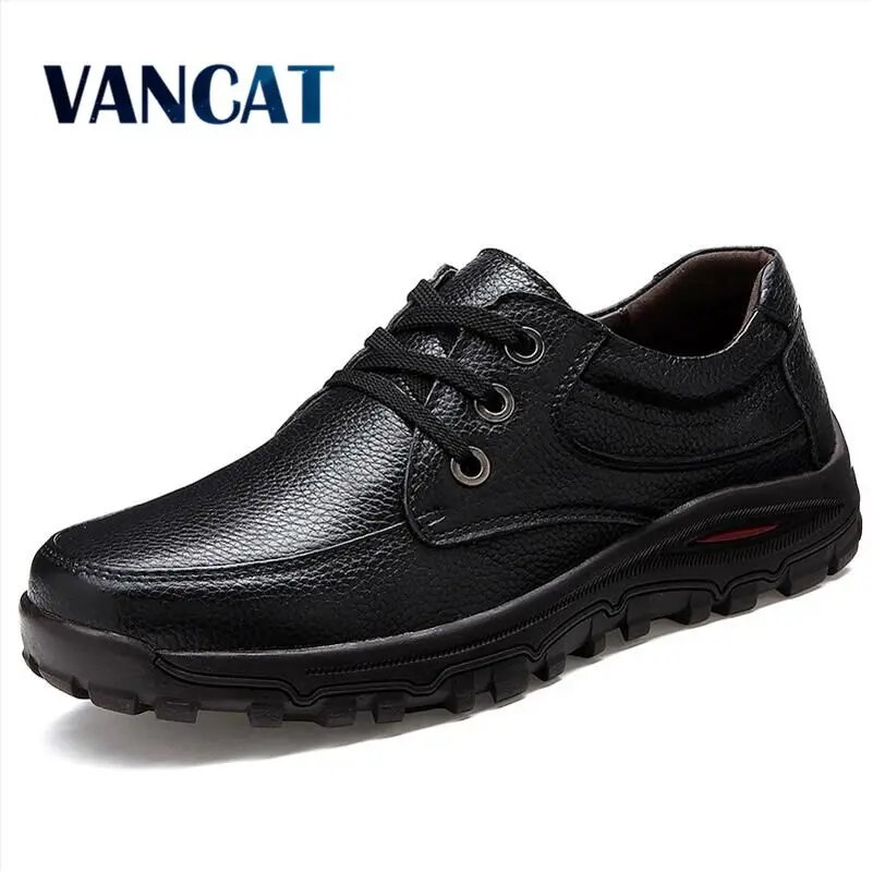 VANCAT/брендовая модная мужская обувь из натуральной кожи больших размеров; ручная работа; сезон лето-осень-зима; брендовая Высококачественная Мужская обувь на плоской подошве; размеры 38-48
