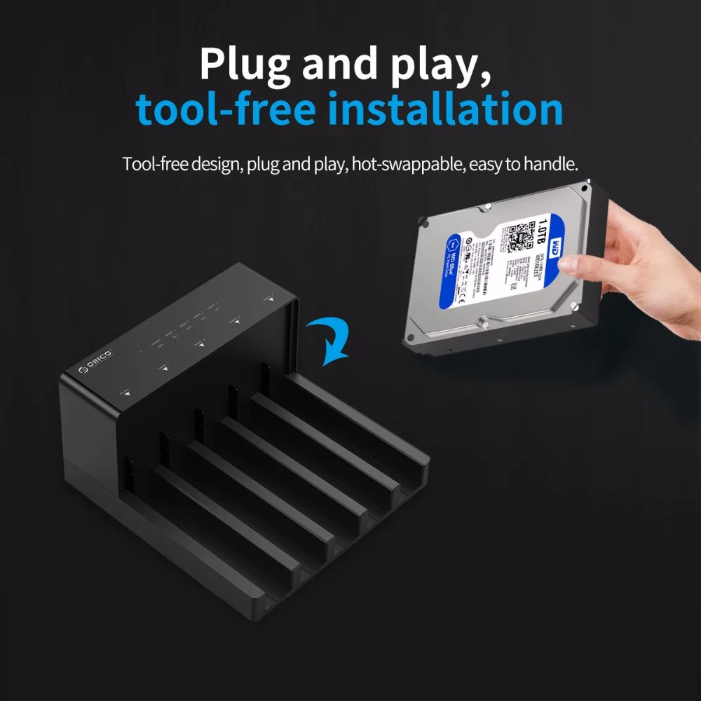 Корпус для жесткого диска ORICO 2 5/3 5 дюйма SATA с адаптером питания 12 В|Корпус диска| |