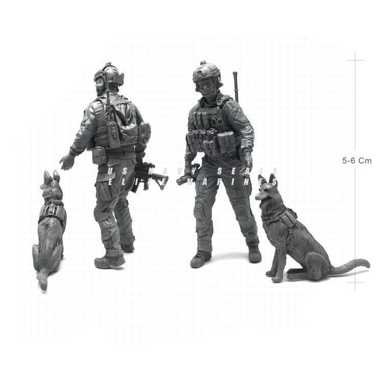 

1/35 Modern American Army Special Forces and Military Dog Resin Soldiers Model