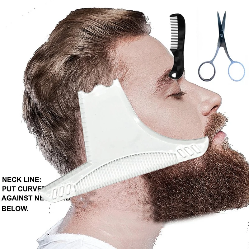 New Design Beard Shaping Tool Trimming Shaper Template Guide For Shaving Or Stencil With Any Beard Razor