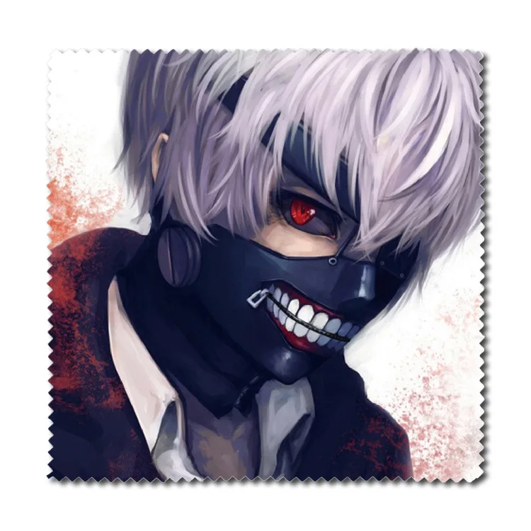 

1PC Anime Tokyo Ghoul Flannel Eyeglass Lens Glasses Clean Cloth Printed with Kaneki Ken Eyewear Accessories