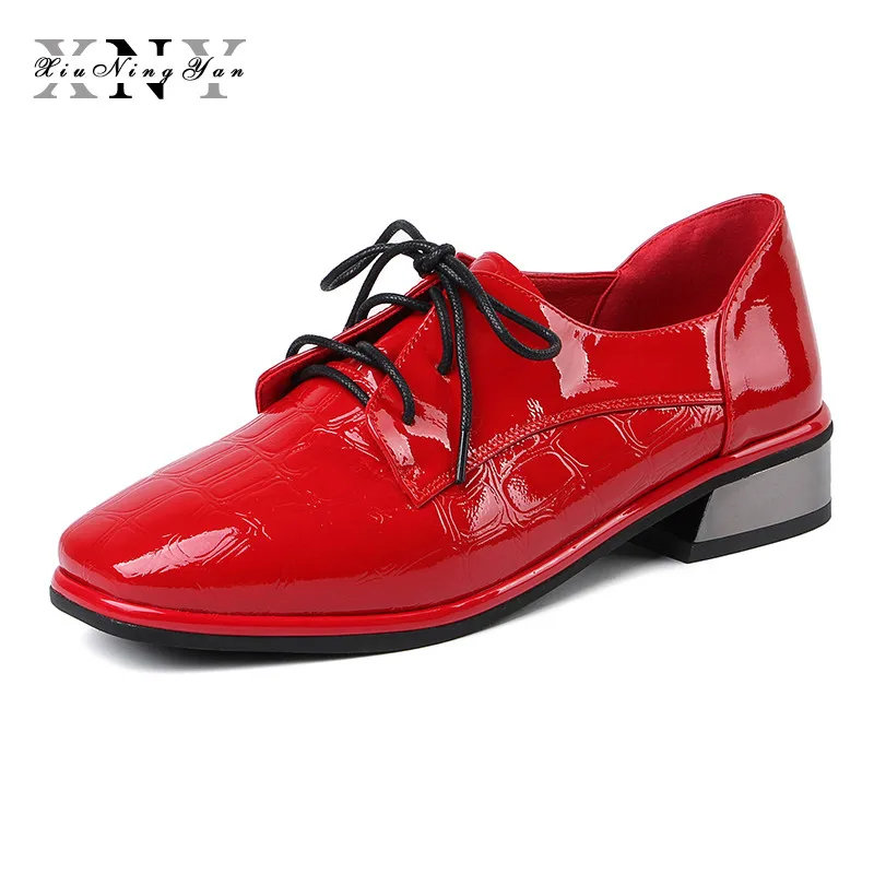 XiuNingYan Women Flats Genuine Leather Shoes Woman Low Heel Black Red Shoes Office Lady Fashion Sexy Party Shoes Big Size 33-41 XiuNingYan Women Flats Genuine Leather Shoes Woman Low Heel Black Red Shoes Office Lady Fashion Sexy Party Shoes Big Size 33-41