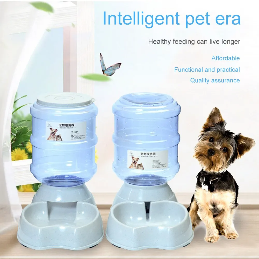 3 8l Automatic Food Dispenser For Cats Dog Drinking Fountains Pet