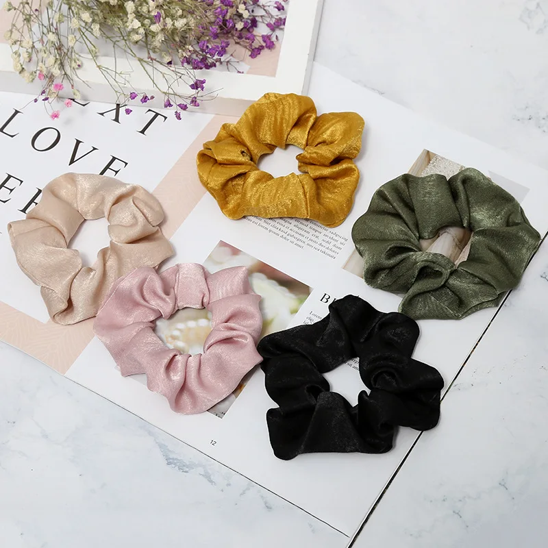 

1 PC Large Size Korean Velvet Scrunchies Ponytail Holder ail Wrap Elastic Hair Bands Lady Hair Accessories