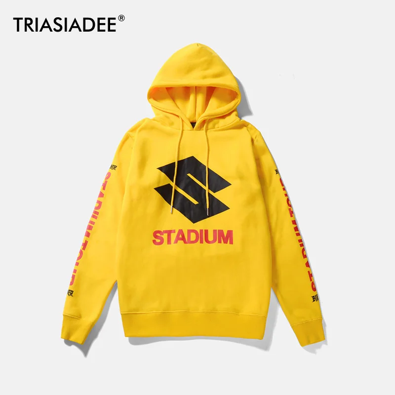 TRIASIADEE Justin Bieber Stadium Purpose Tour Fleece Hoodies Yellow