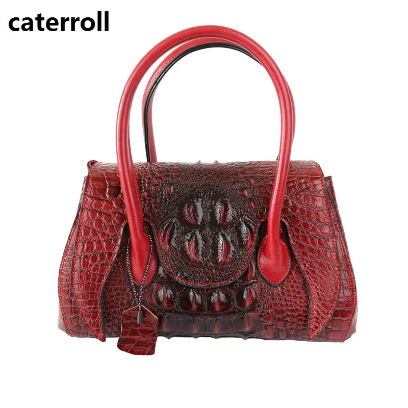 

women handbag genuine leather luxury handbags women bags designer shoulder bags alligator pattern female real leather bag