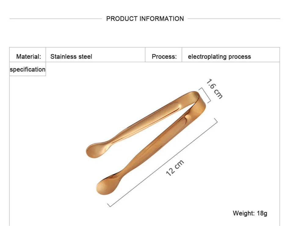 Нержавеющая сталь, розовое золото, серебро, Ice Tong, портативный зажим для барбекю, барбекю, хлеба, еды, квадратный сахарный торт, ледяной зажим, бар, кухонный инструмент, 1 шт