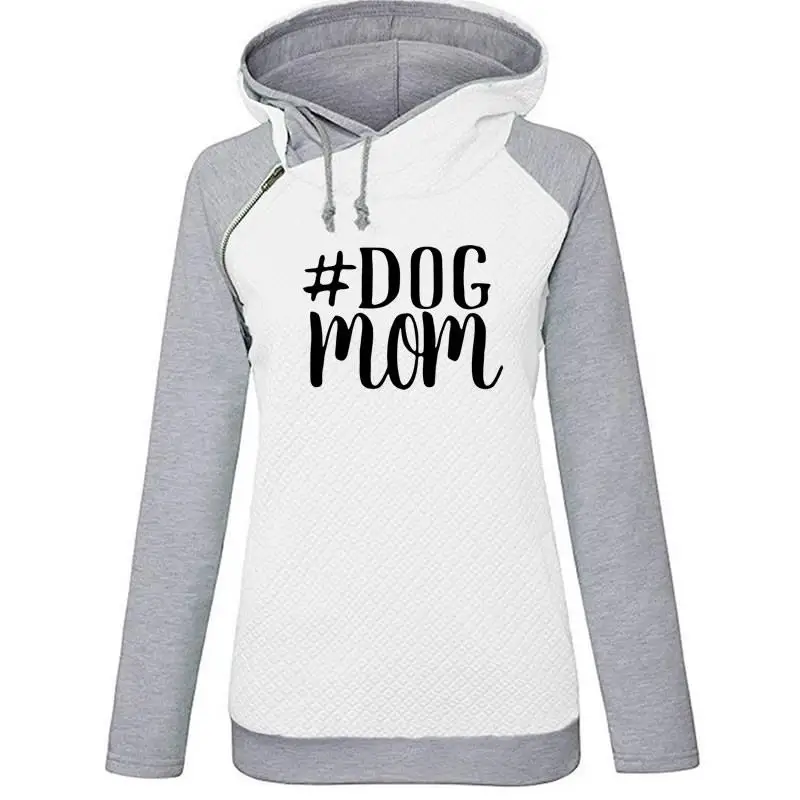  Dog Mom 2018 New Fashion Hoodies Women Kawaii Sweatshirt Femmes Printing Pattern Thick Female Cropp