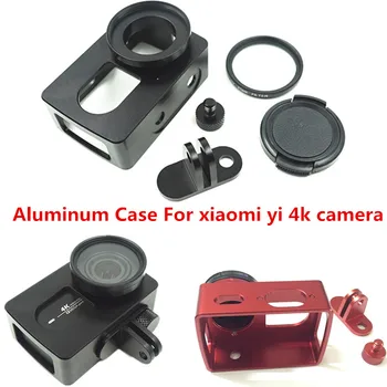 

Suptig Aluminum Frame Protective Case+37mm UV Filter For Xiaomi Yi 4K/4k+/yi lite Action Sport Camera CNC Aluminum Housing