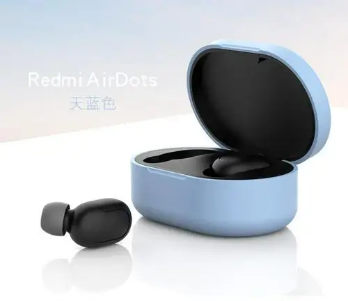 Мягкий силиконовый защитный чехол для Xiaomi Redmi Airdots TWS Bluetooth наушники гарнитура Air Pods наушники аксессуары коробка - Цвет: Королевский синий