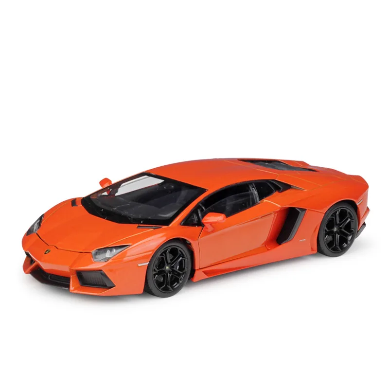 1:24 Welly Lamborghini Aventador LP700-4 небесно-голубой/оранжевый/белый/черный/розовый/желтый литая модель автомобиля