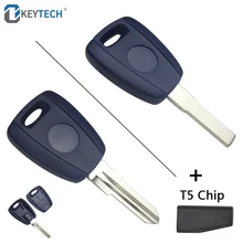 OkeyTech Replacement Transponder Key Fob With T5 Chip SIP22/GT15R Uncut Blade Fit For Fiat Bravo Punto Ducato Daily Scudo