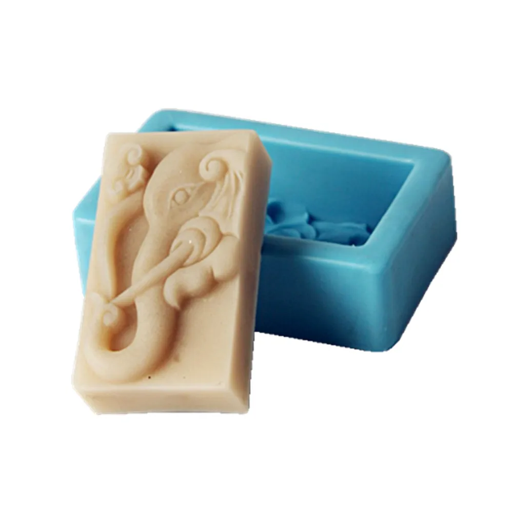 Слон дизайн бар мыло формы для торта ароматные свечи воск прессформы Смола