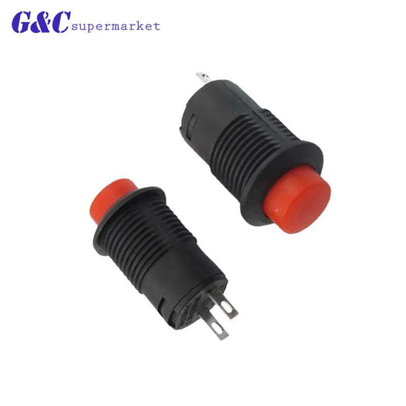 10PCS Momentary SPST NO Red Cap Push Button Switch 1.5A 250VAC AC 125V 3A