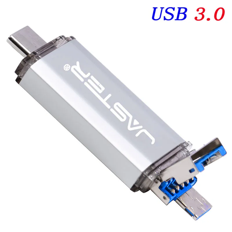 JASTER usb3.0 3 в 1 цветной OTG USB флеш-накопитель 16 ГБ 32 ГБ Флешка 4 Гб 6 ГБ 64 Гб U диск USB флеш-накопитель для ПК/телефона Android - Цвет: White