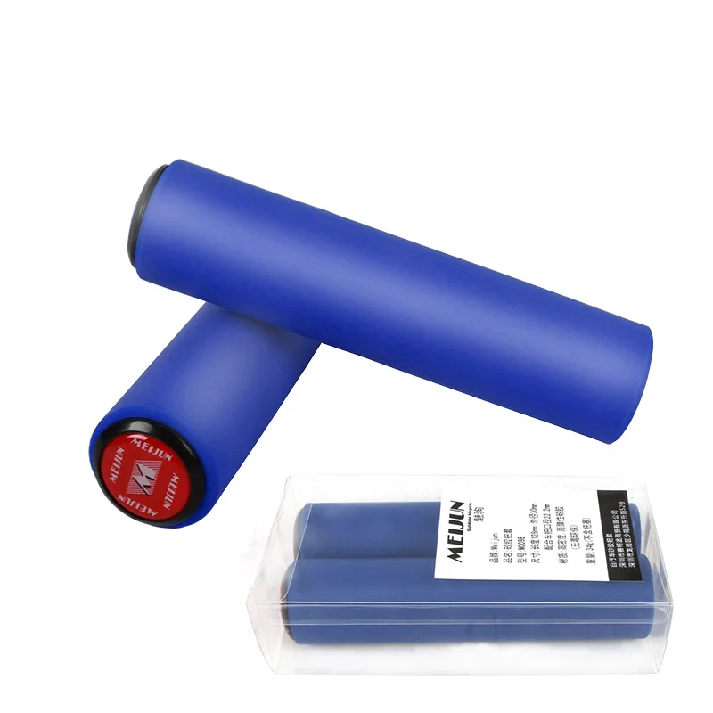 MEIJUN новые продукты Сверхлегкий силиконовый материал рукоятки на руль высокой плотности MTB велосипедный руль противоскользящая велосипедная рукоятка - Цвет: Небесно-голубой