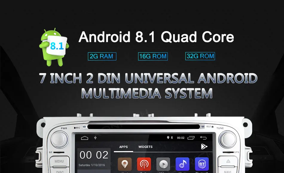 Flash Deal Xonrich Car DVD Player 2Din Android 8.1 For Ford Focus 2 S-Max C-Max Mondeo Galaxy Kuga 2008-2010 GPS Autoradio Audio StereoDAB+ 0