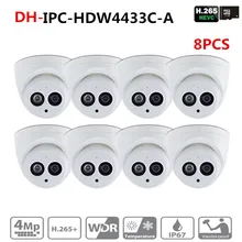 Dahua IPC-HDW4433C-A POE сеть Мини купольная камера со встроенной микро 4MP CCTV камера 8 шт./лот для системы видеонаблюдения