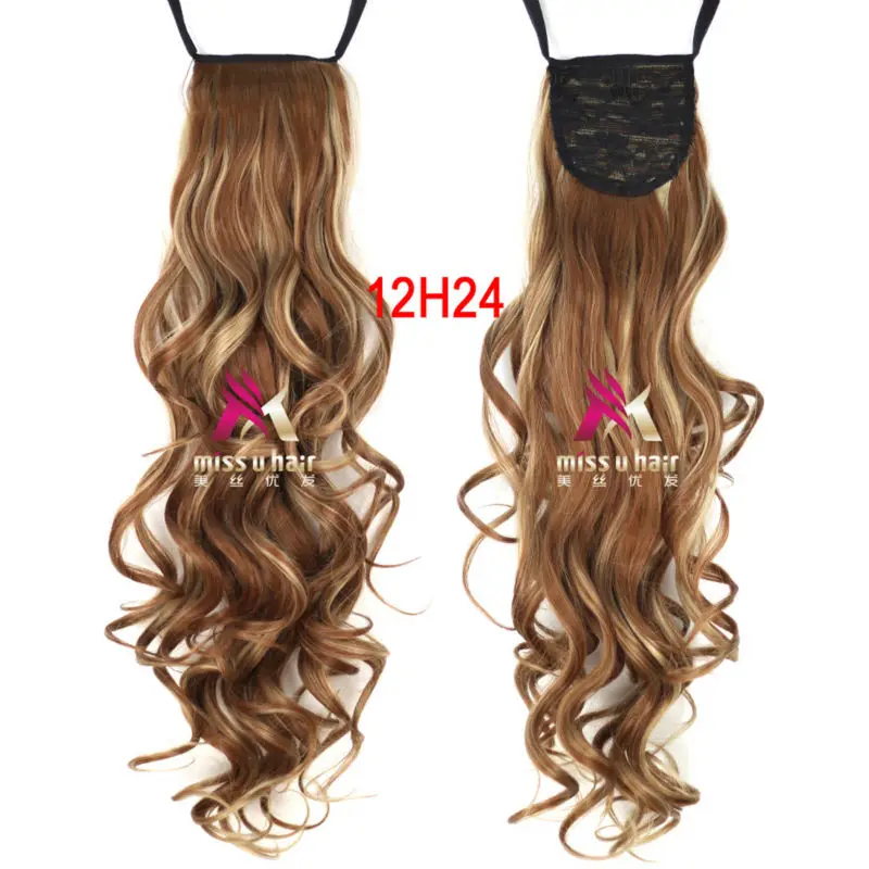 Miss U волосы 2" 60 см синтетическая длинная фигурная лента шнурок конские хвосты вечерние парик для хеллоуина клип в наращивание волос