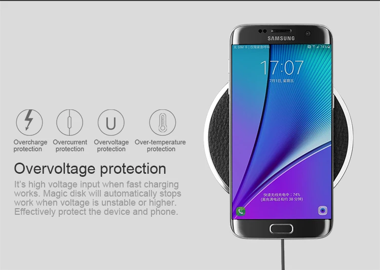 Беспроводное зарядное устройство Nillkin QI для samsung Note 9 S9 Plus, быстрое волшебное зарядное устройство для iPhone XR