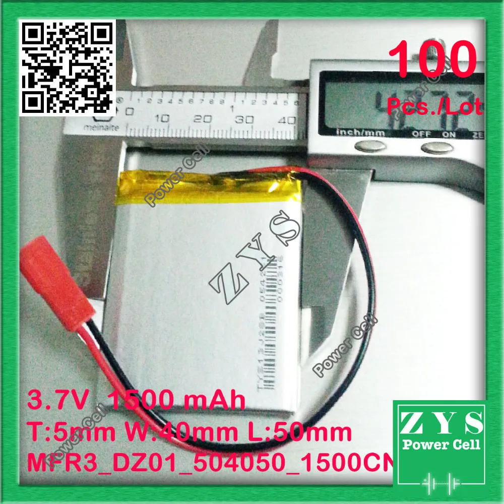 US $848.80 100pcs Safety Packing 2pin Connector 37V lithium Polymer battery 504050 1500mah for UAV UAS Drone Zone mini drone fpv 5x40x50mm