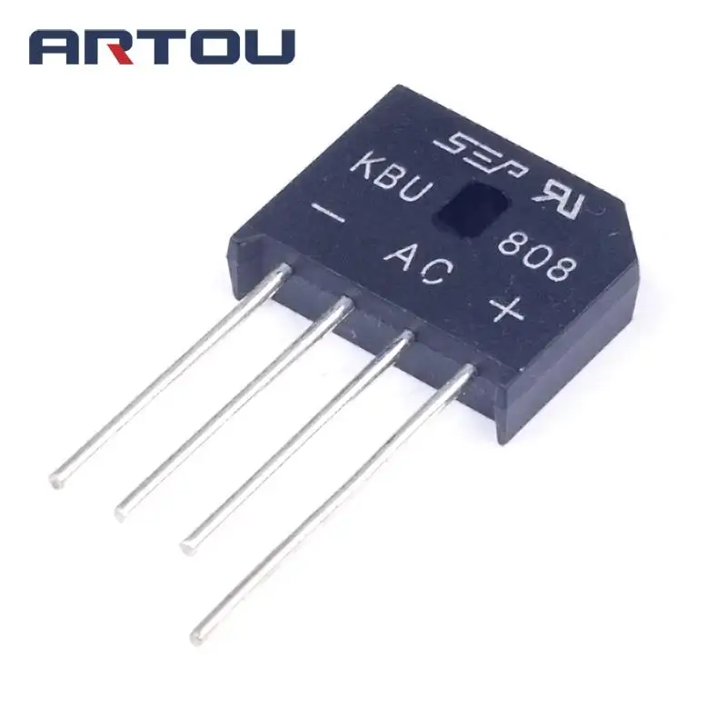 

2PCS KBU808 8A 800V Flat Bridge Rectifier
