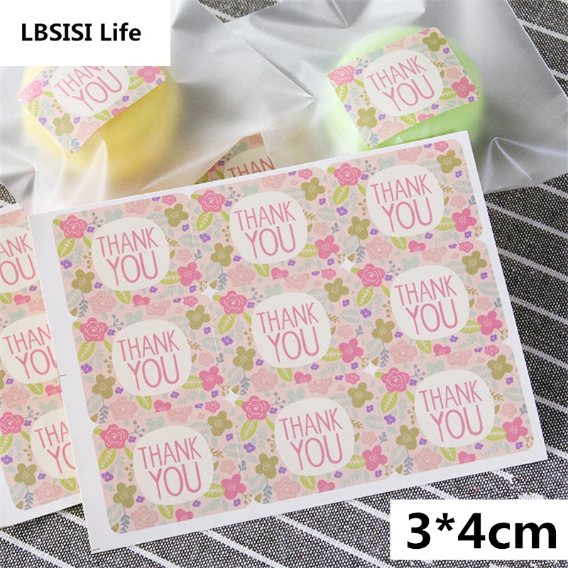 

450Pcs THANK YOU Sealing Paste DIY Gift Wrap Decorative Stickers Thankyou Sticker Labels Seals For Cookie Bags Packing Box Bags