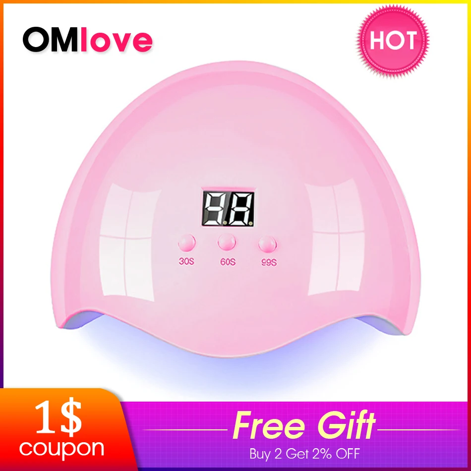 

OMlove 36W Nail Dryers For Drying Varnishes Gel UV Lamp LED Lamp Nail For Manicure Nail Light With LCD Display Timer 30s / 99s